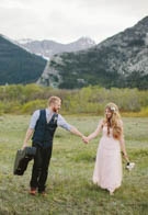 romantic mountainside elopement